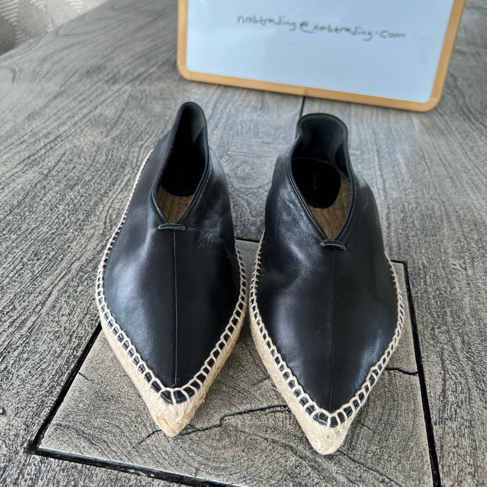 Celine made in Italy soft Italian leather 10M(40) pointed toe espadrilles flats - Picture 8 of 16